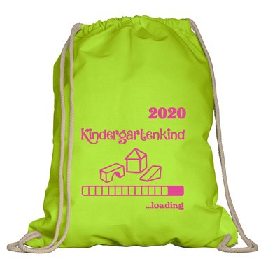 Turnbeutel - Kindergartenkind 2020 loading apfelgrn-dunkelblau