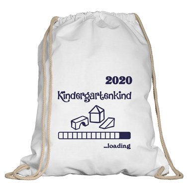 Turnbeutel - Kindergartenkind 2020 loading apfelgrn-dunkelblau