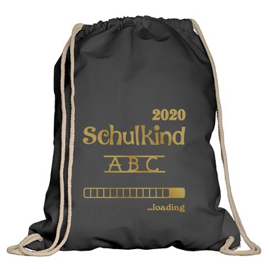 Turnbeutel - Schulkind 2020 loading weiss-schwarz