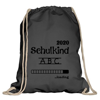 Turnbeutel - Schulkind 2020 loading weiss-schwarz