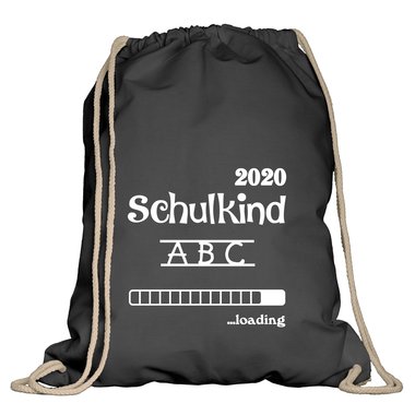 Turnbeutel - Schulkind 2020 loading weiss-schwarz