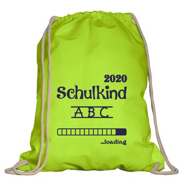 Turnbeutel - Schulkind 2020 loading weiss-schwarz