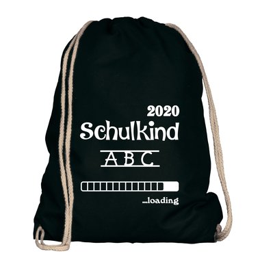 Turnbeutel - Schulkind 2020 loading weiss-schwarz