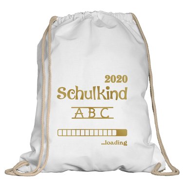 Turnbeutel - Schulkind 2020 loading weiss-schwarz