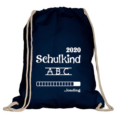 Turnbeutel - Schulkind 2020 loading weiss-schwarz