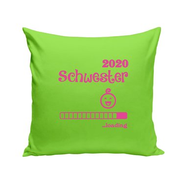 Kissen - Schwester 2020 loading apfelgrn-fuchsia