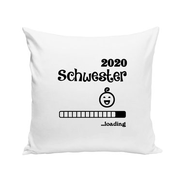 Kissen - Schwester 2020 loading weiss-schwarz