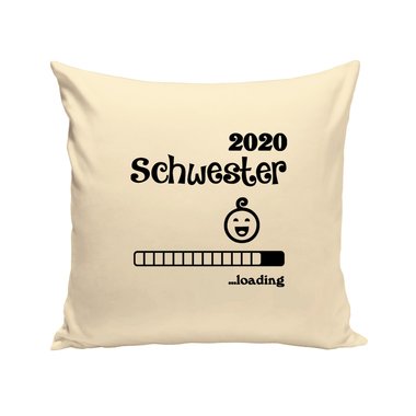 Kissen - Schwester 2020 loading weiss-schwarz