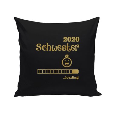 Kissen - Schwester 2020 loading weiss-schwarz