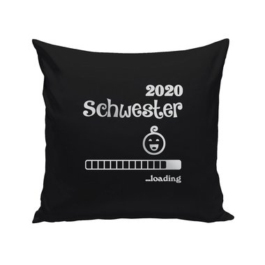 Kissen - Schwester 2020 loading weiss-schwarz