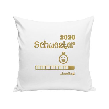 Kissen - Schwester 2020 loading weiss-schwarz