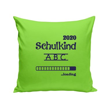 Kissen - Schulkind 2020 loading apfelgrn-dunkelblau