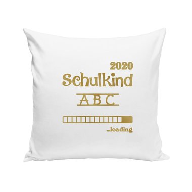 Kissen - Schulkind 2020 loading apfelgrn-dunkelblau