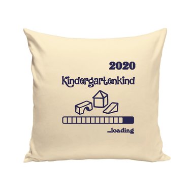 Kissen - Kindergartenkind 2020 loading apfelgrn-dunkelblau