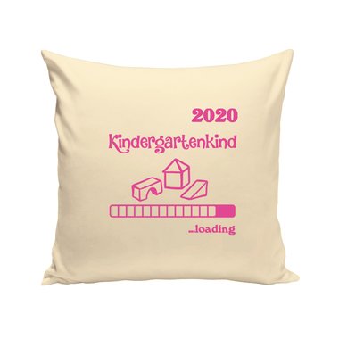 Kissen - Kindergartenkind 2020 loading apfelgrn-dunkelblau