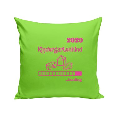 Kissen - Kindergartenkind 2020 loading apfelgrn-dunkelblau