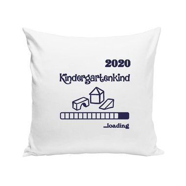 Kissen - Kindergartenkind 2020 loading apfelgrn-dunkelblau