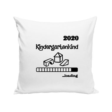 Kissen - Kindergartenkind 2020 loading apfelgrn-dunkelblau