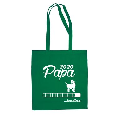 Jutebeutel - Papa 2020 loading apfelgrn-dunkelblau