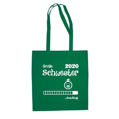 Jutebeutel - Groe Schwester 2020 loading apfelgrn-fuchsia