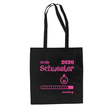 Jutebeutel - Groe Schwester 2020 loading apfelgrn-fuchsia