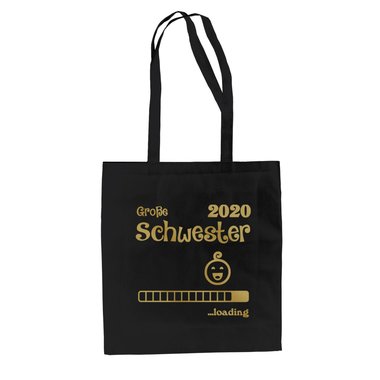 Jutebeutel - Groe Schwester 2020 loading apfelgrn-fuchsia