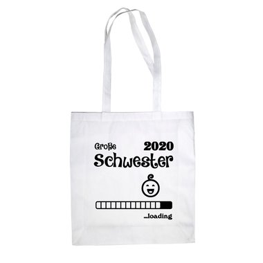 Jutebeutel - Groe Schwester 2020 loading apfelgrn-fuchsia