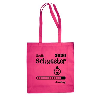 Jutebeutel - Groe Schwester 2020 loading apfelgrn-fuchsia