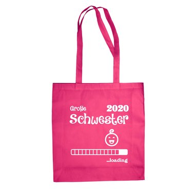 Jutebeutel - Groe Schwester 2020 loading apfelgrn-fuchsia