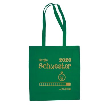 Jutebeutel - Groe Schwester 2020 loading kellygrn-weiss