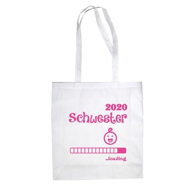 Jutebeutel - Schwester 2020 loading apfelgrn-fuchsia