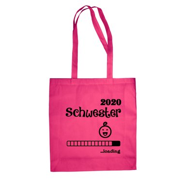 Jutebeutel - Schwester 2020 loading apfelgrn-fuchsia