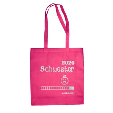 Jutebeutel - Schwester 2020 loading apfelgrn-fuchsia