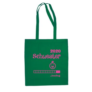 Jutebeutel - Schwester 2020 loading apfelgrn-fuchsia