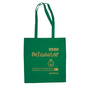 Jutebeutel - Schwester 2020 loading apfelgrn-fuchsia