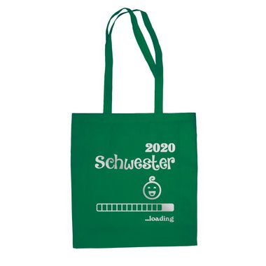 Jutebeutel - Schwester 2020 loading apfelgrn-fuchsia