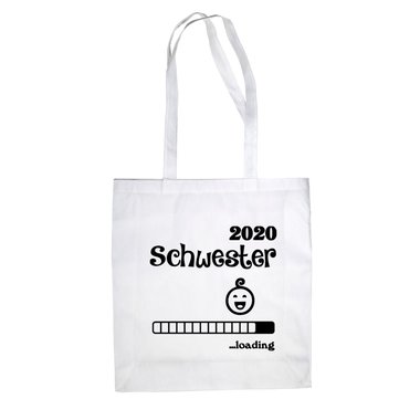 Jutebeutel - Schwester 2020 loading weiss-schwarz