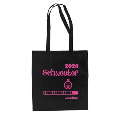 Jutebeutel - Schwester 2020 loading weiss-schwarz