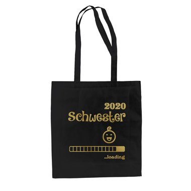 Jutebeutel - Schwester 2020 loading weiss-schwarz