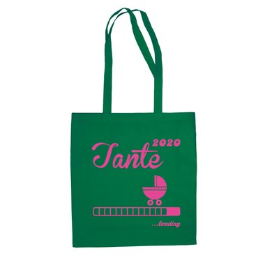 Jutebeutel - Tante 2020 loading apfelgrn-fuchsia