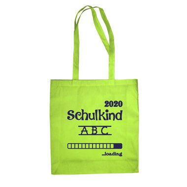 Jutebeutel - Schulkind 2020 loading apfelgrn-dunkelblau