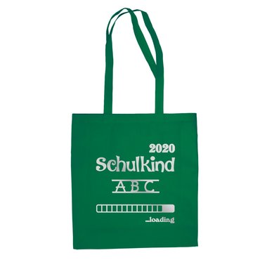 Jutebeutel - Schulkind 2020 loading apfelgrn-dunkelblau