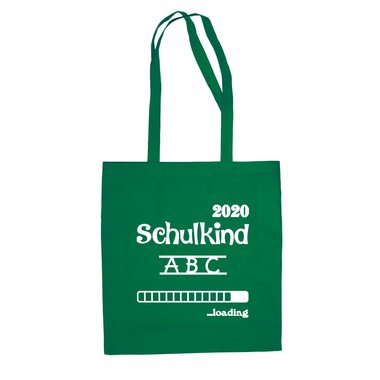 Jutebeutel - Schulkind 2020 loading apfelgrn-dunkelblau