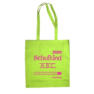 Jutebeutel - Schulkind 2020 loading weiss-schwarz