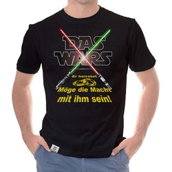 Herren JGA T-Shirt - Das Wars- Er heiratet - Lichtschwert