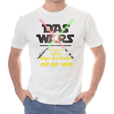 Herren JGA T-Shirt - Das Wars - Ich heirate - Lichtschwert