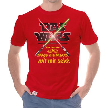 Herren JGA T-Shirt - Das Wars - Ich heirate - Lichtschwert