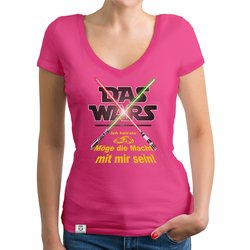 Damen JGA T-Shirt V-Ausschnitt - Das Wars - Mge die...