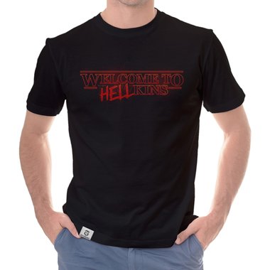 Herren T-Shirt - Welcome to Hellkins schwarz-rot S