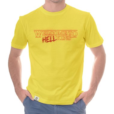 Herren T-Shirt - Welcome to Hellkins schwarz-rot S